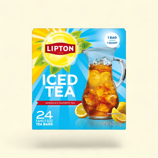 Treatspree Lipton Unsweetened Decaffeinated Black Iced Tea Bags, 24 family size bags, makes 1 quart each.