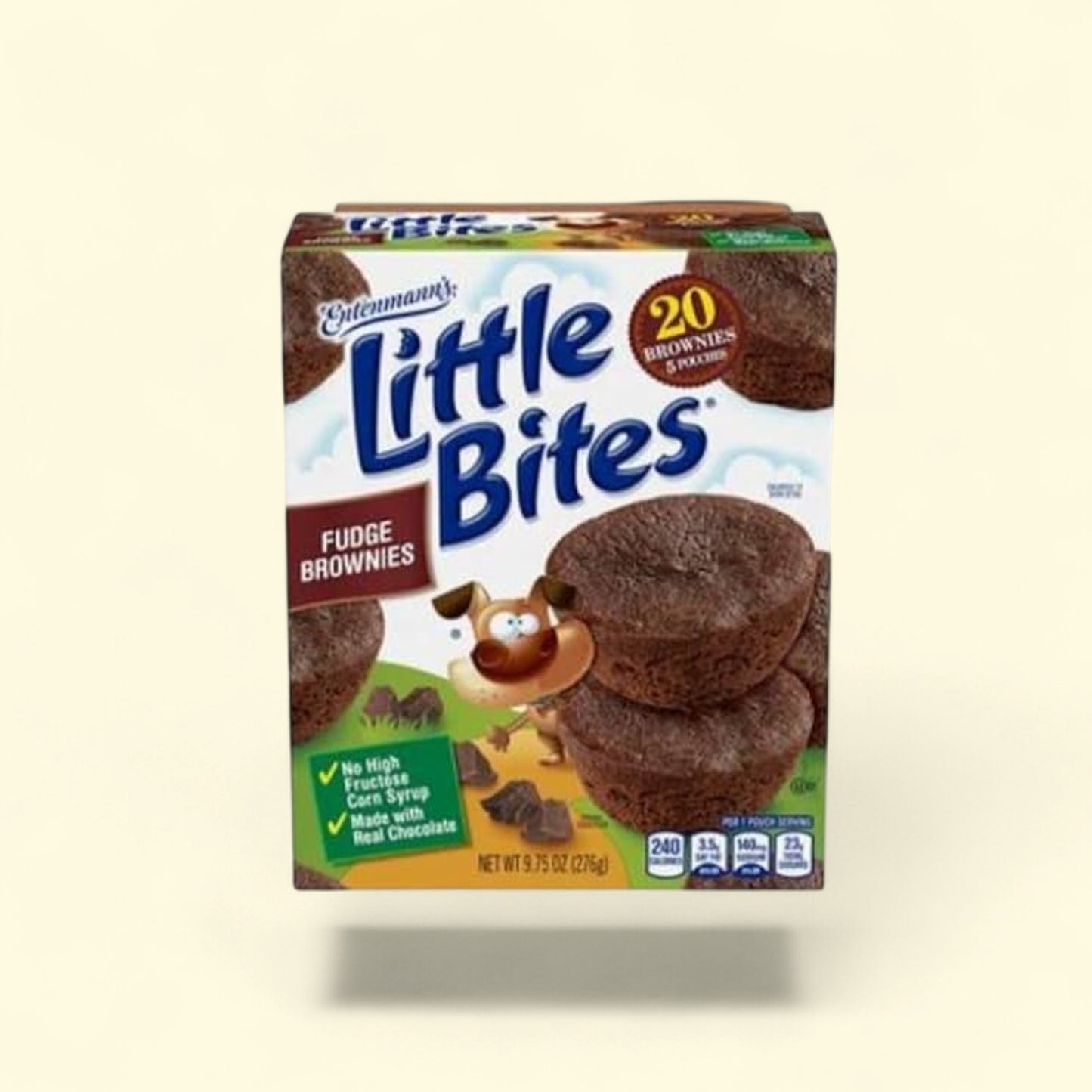 Treatspree Entenmann's Little Bites Fudge Brownies, 10 pouches with 20 bite-sized brownies, made with real chocolate.