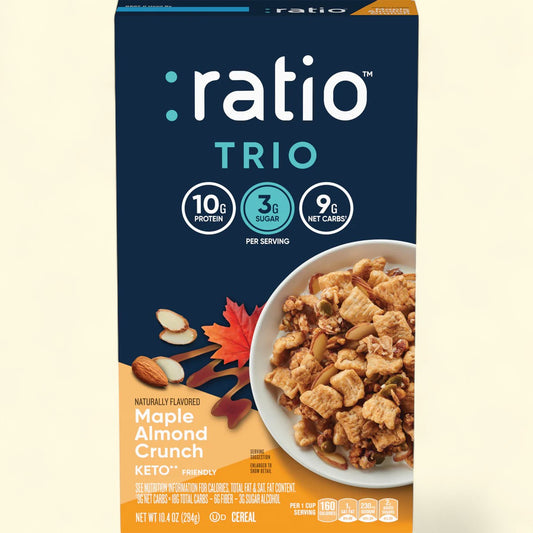 Ratio Trio Maple Almond Crunch Cereal, 10.4 oz — authentic US product shipped worldwide by Treatspree