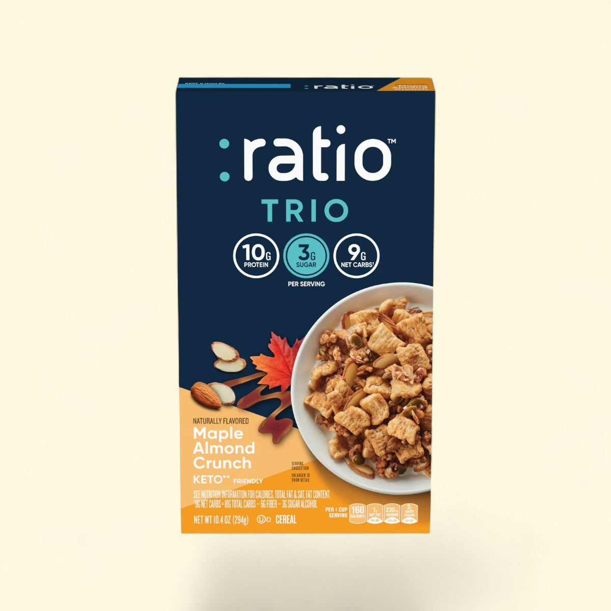 Ratio Trio Maple Almond Crunch Cereal, 10.4 oz — authentic US product shipped worldwide by Treatspree