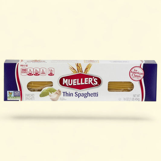 Mueller's Spaghetti, 16 oz — authentic US product shipped worldwide by Treatspree