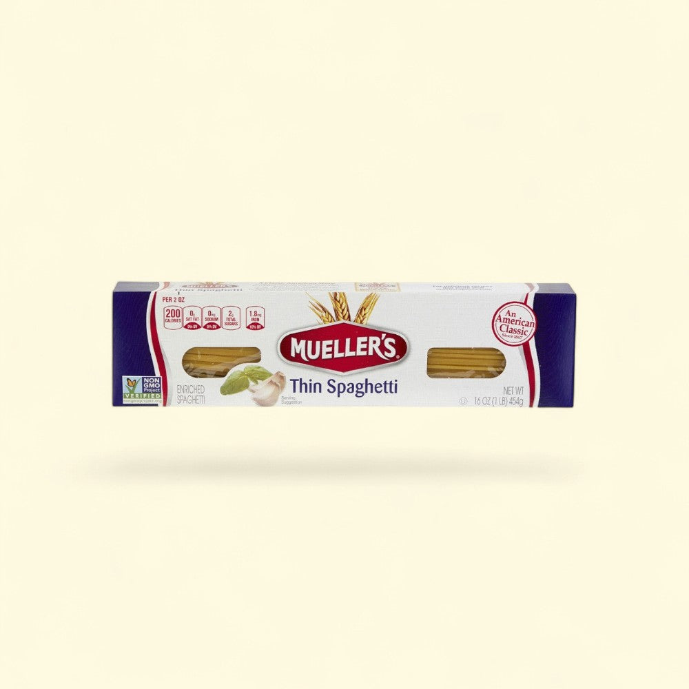 Mueller's Spaghetti, 16 oz — authentic US product shipped worldwide by Treatspree