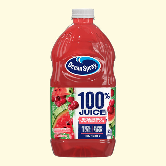Treatspree Ocean Spray Cran-Watermelon Juice 64 fl oz bottle. Red juice with watermelon and cranberry graphics.