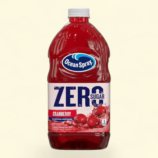 Treatspree Ocean Spray Zero Sugar Cranberry Juice Drink, 64 fl oz bottle with 0g sugar and vitamin C.