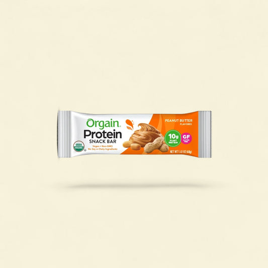Treatspree Orgain Organic Vegan Protein Bar, Peanut Butter flavor, 10g plant protein, gluten-free, non-GMO.