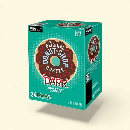 Treatspree The Original Donut Shop Dark Dark Roast K-Cup Coffee Pods, 24 count, extra bold, recyclable