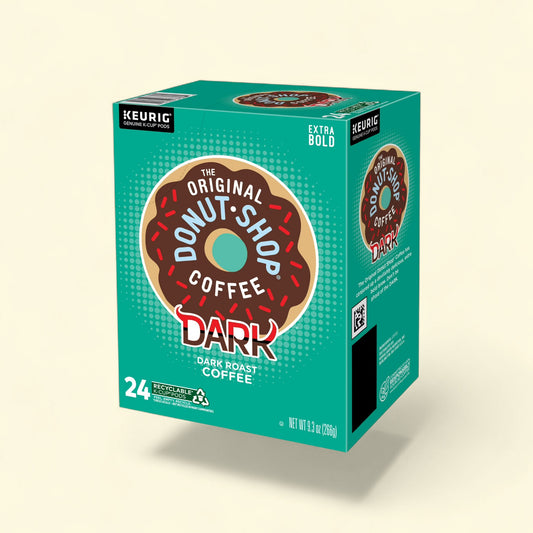 Treatspree The Original Donut Shop Dark Roast K-Cup Coffee Pods, 24 count, extra bold brew.