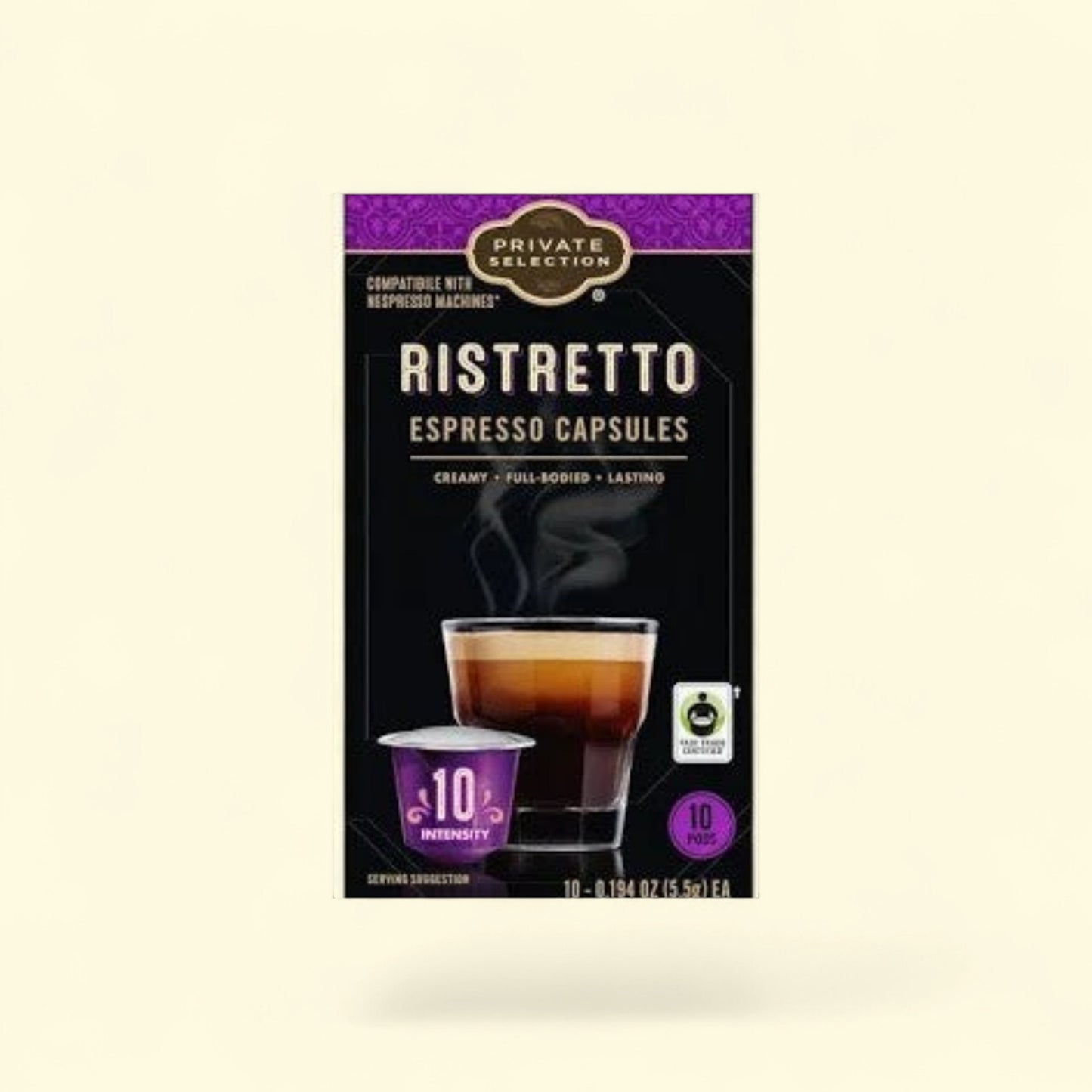 Treatspree Private Selection Ristretto Espresso Capsules, dark roast, 10 pods for Nespresso Original Machines, 0.2 oz