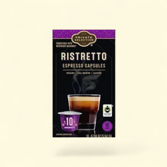 Treatspree Private Selection Ristretto Espresso Capsules, dark roast, 10 pods for Nespresso Original Machines, 0.2 oz