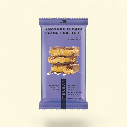 TRUBAR Protein Bar, Smother Fudger Peanut Butter, 5 Count — authentic US product shipped worldwide by Treatspree