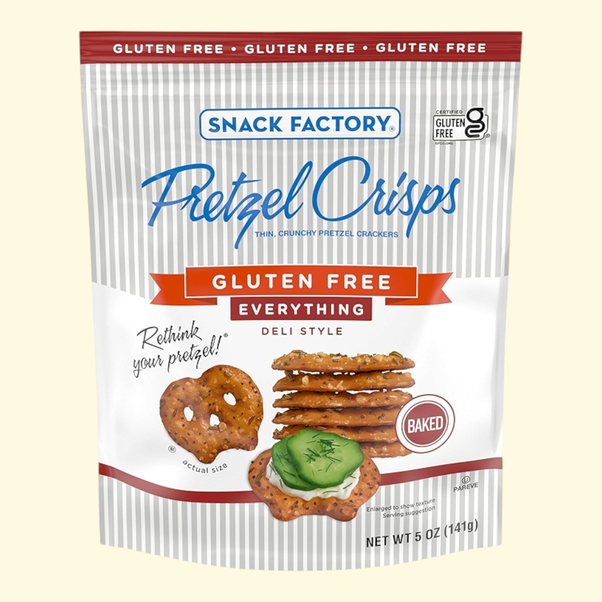Snack Factory Pretzel Crisps, Everything Flavor, 5 oz — authentic US product shipped worldwide by Treatspree