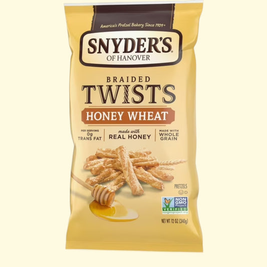 Snyder's of Hanover Pretzels, Braided Pretzel Twists Honey Wheat, 1... — authentic US product shipped worldwide by Treatspree