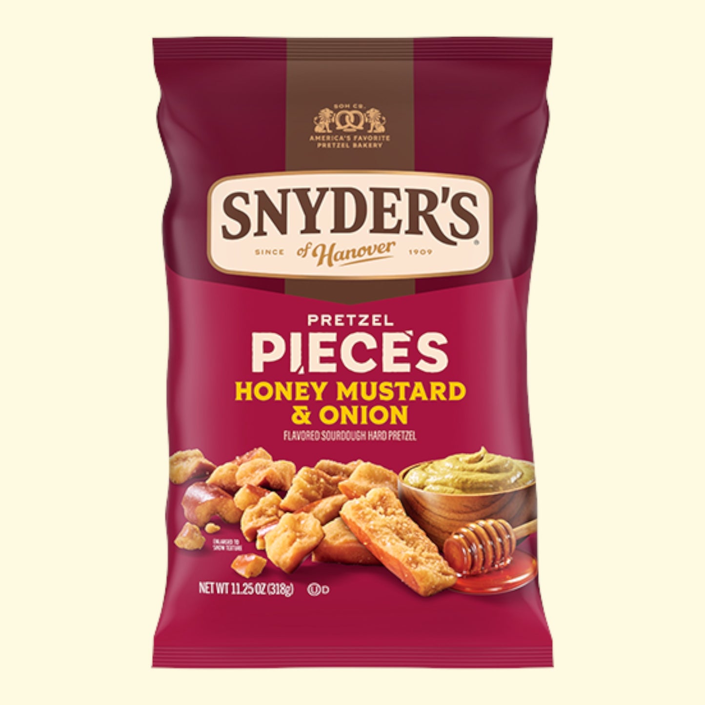 Snyder's of Hanover Pretzel Pieces Honey Mustard and Onion, 11.25oz — authentic US product shipped worldwide by Treatspree