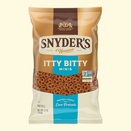 Snyder's of Hanover Itty Bitty Minis Pretzels, 12 oz — authentic US product shipped worldwide by Treatspree