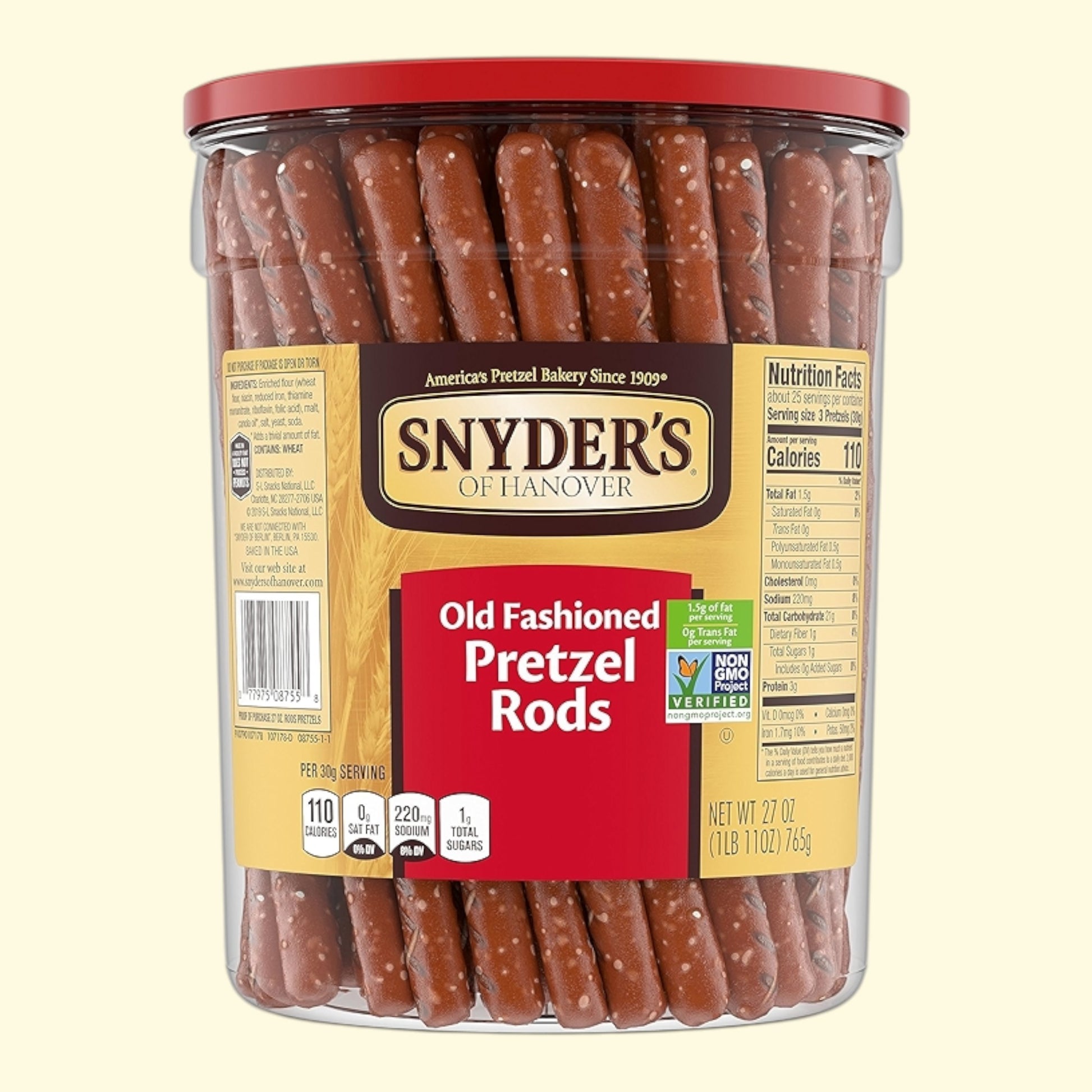Snyder's of Hanover, Old Fashioned Pretzel Rods, 27 oz — authentic US product shipped worldwide by Treatspree