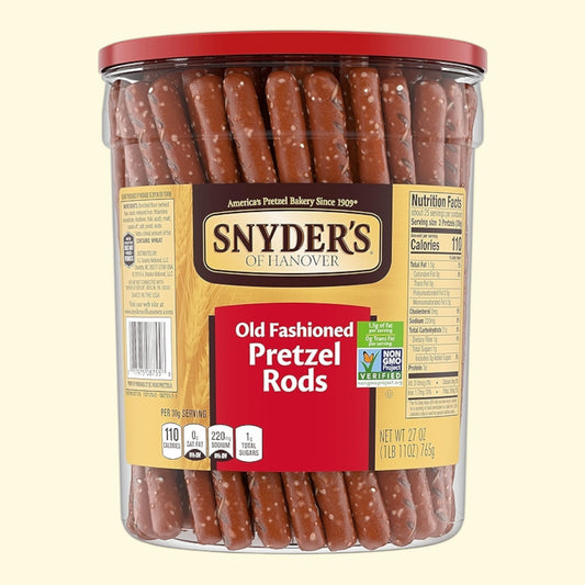 Snyder's of Hanover, Old Fashioned Pretzel Rods, 27 oz — authentic US product shipped worldwide by Treatspree