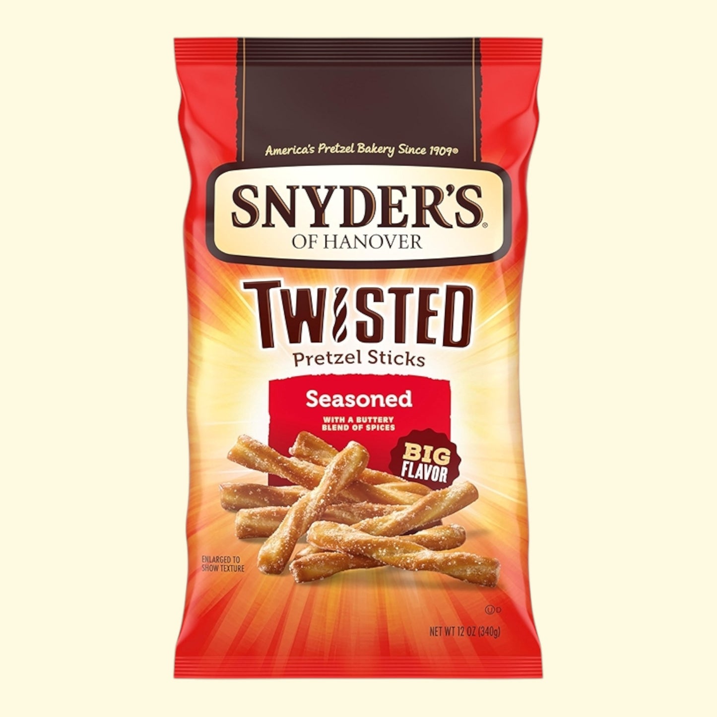 Snyder's of Hanover Seasoned Twisted Pretzel Sticks, 12oz — authentic US product shipped worldwide by Treatspree