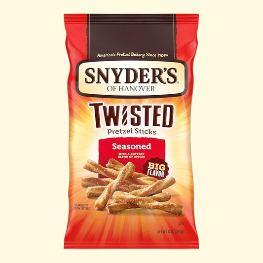 Snyder's of Hanover Seasoned Twisted Pretzel Sticks, 12oz — authentic US product shipped worldwide by Treatspree