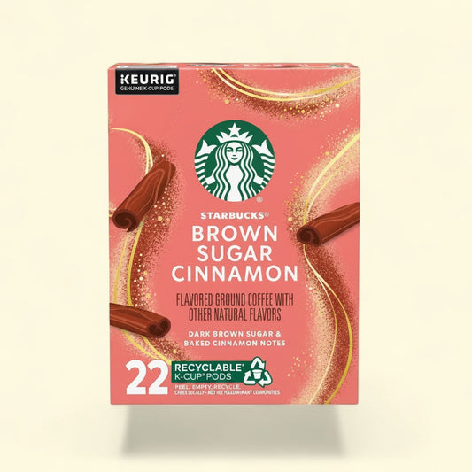 Treatspree Starbucks Brown Sugar Cinnamon K-Cup Coffee Pods, 22 count. Dark brown sugar & baked cinnamon notes.