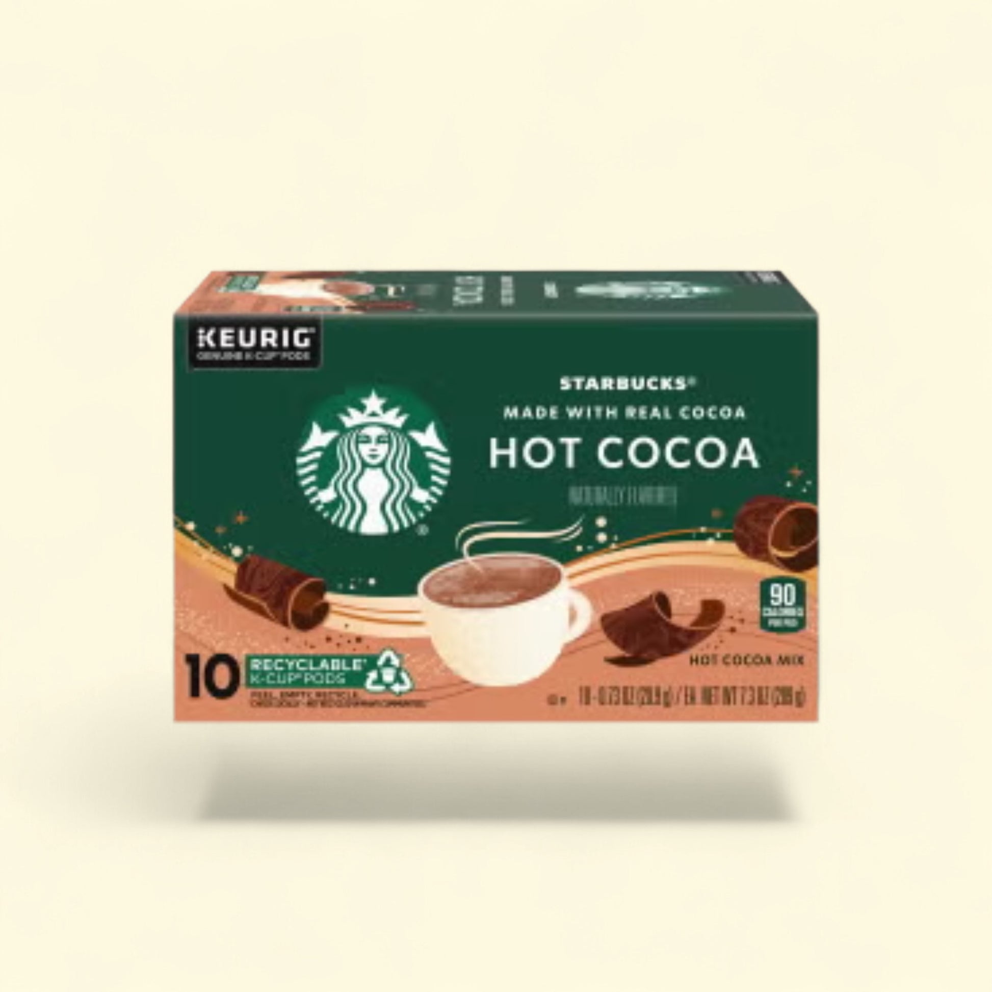 Treatspree Starbucks Hot Cocoa K-Cup Pods, 10 count box, made with real cocoa for a rich, creamy beverage.