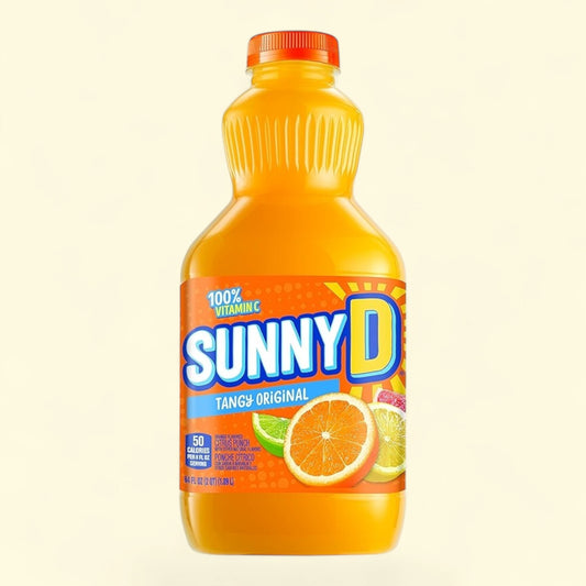 Treatspree SUNNYD Tangy Original Orange Juice Drink, 64 oz bottle with 5% juice and 100% Vitamin C.