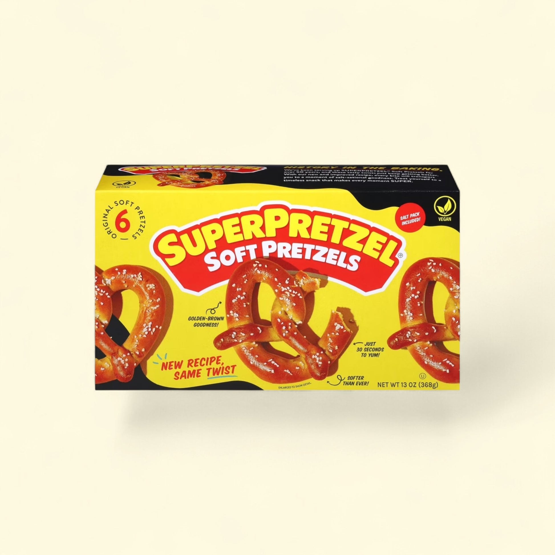 SUPERPRETZEL Soft Pretzels, 6 Count — authentic US product shipped worldwide by Treatspree
