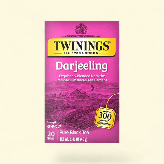 Treatspree Twinings of London Darjeeling Pure Black Tea Bags, 20 count. Exquisitely blended from Himalayan tea gardens.