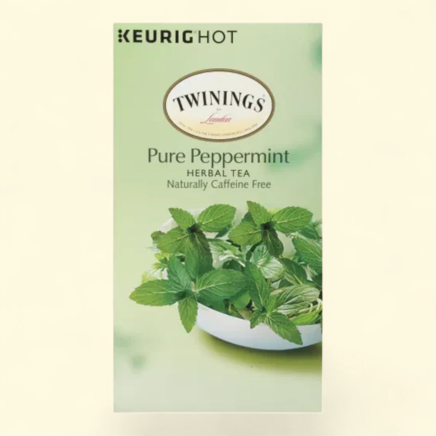 Treatspree Twinings Pure Peppermint K-Cup Pods, 24 count box. Naturally caffeine-free herbal tea.