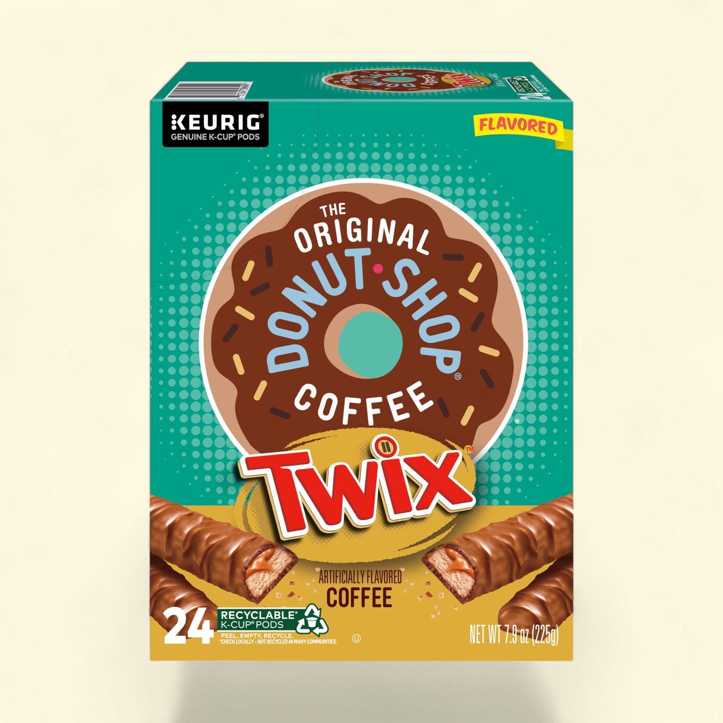 Treatspree The Original Donut Shop TWIX flavored K-Cup coffee pods, 24 count, medium roast.