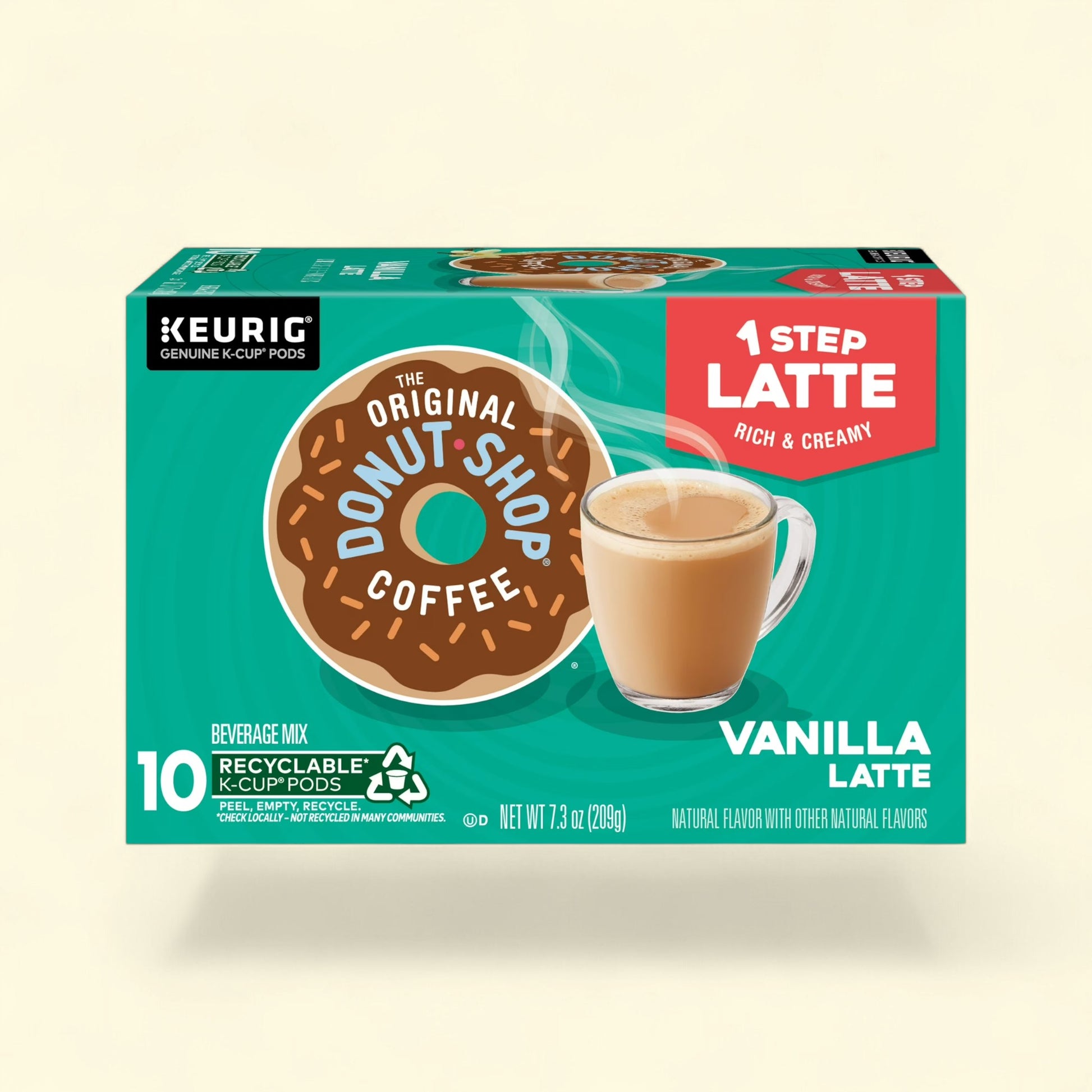 Treatspree The Original Donut Shop Vanilla Latte K-Cup Coffee Pods, 10 count. Rich & creamy beverage mix.