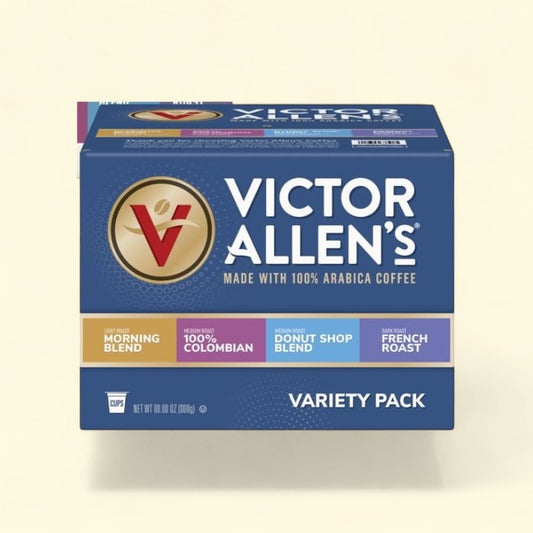 Treatspree Victor Allen's Coffee Favorites Variety Pack K-Cups, 100 count, 100% Arabica beans, includes Morning Blend, 100% Colombian, Donut Shop Blend, French Roast.