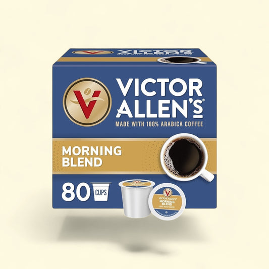 Treatspree Victor Allen's Coffee Decaf Morning Blend, 80 count box of single-serve coffee pods made with 100% Arabica beans.
