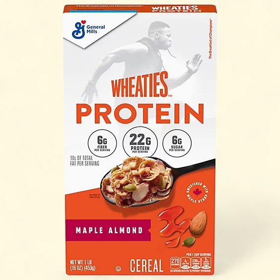 Wheaties Protein Breakfast Cereal, Maple Almond, 16 oz — authentic US product shipped worldwide by Treatspree
