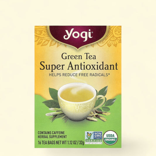 Treatspree Yogi Green Tea Bags, Super Antioxidant, 16 tea bags with citrus and floral notes, USDA Organic, Non-GMO